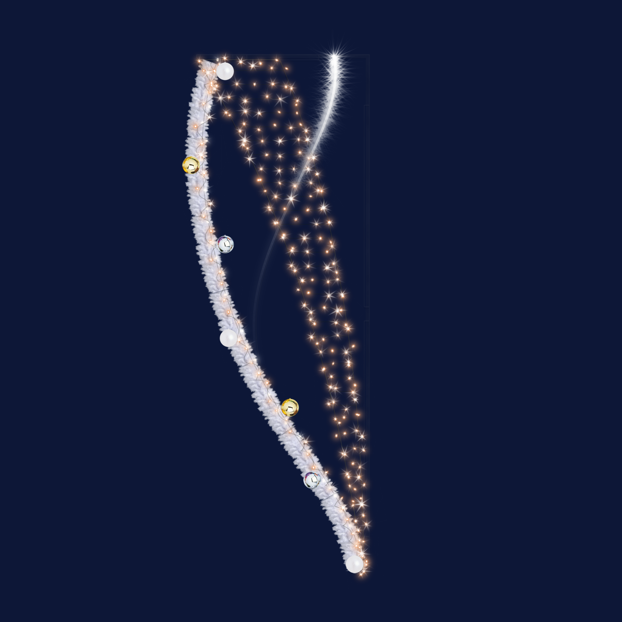 Décor de noël candélabre 2D Wanda H3 x L1m